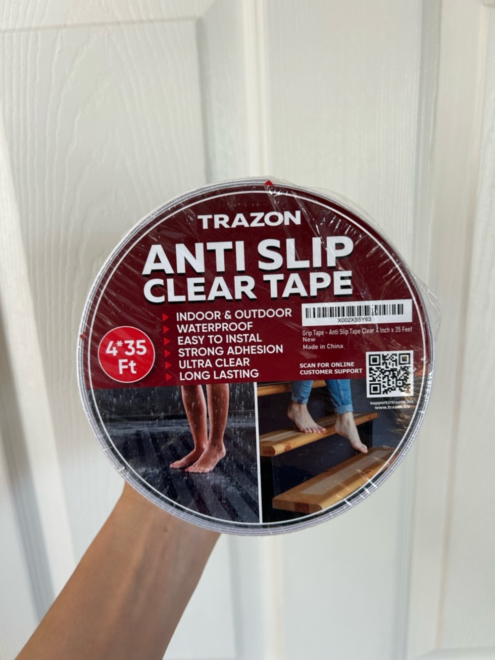 ANTI SLIP CLEARED TAPE (4 INCHX35 FT)